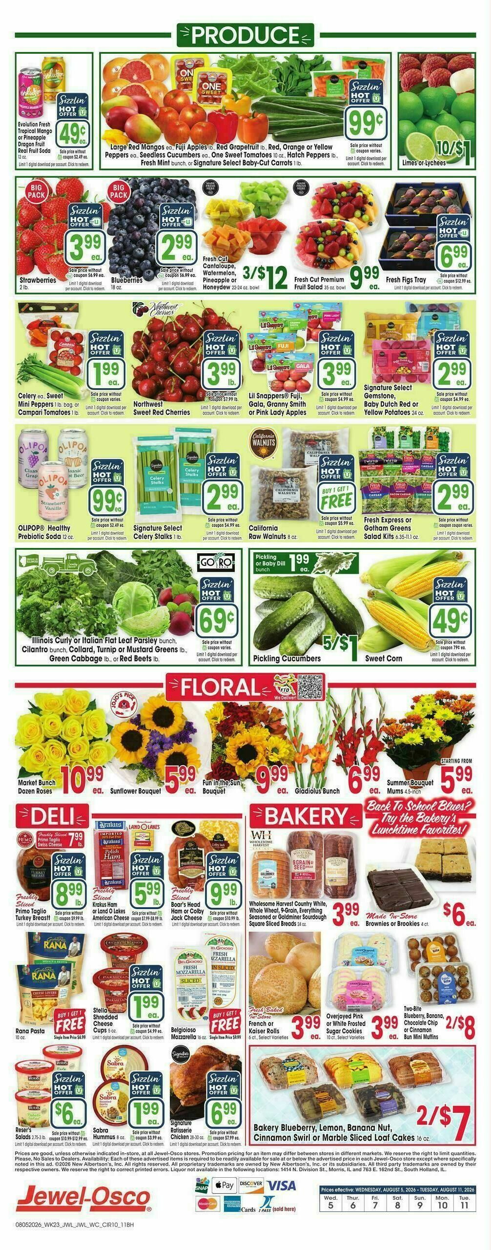 Jewel Osco Weekly Ad from August 5