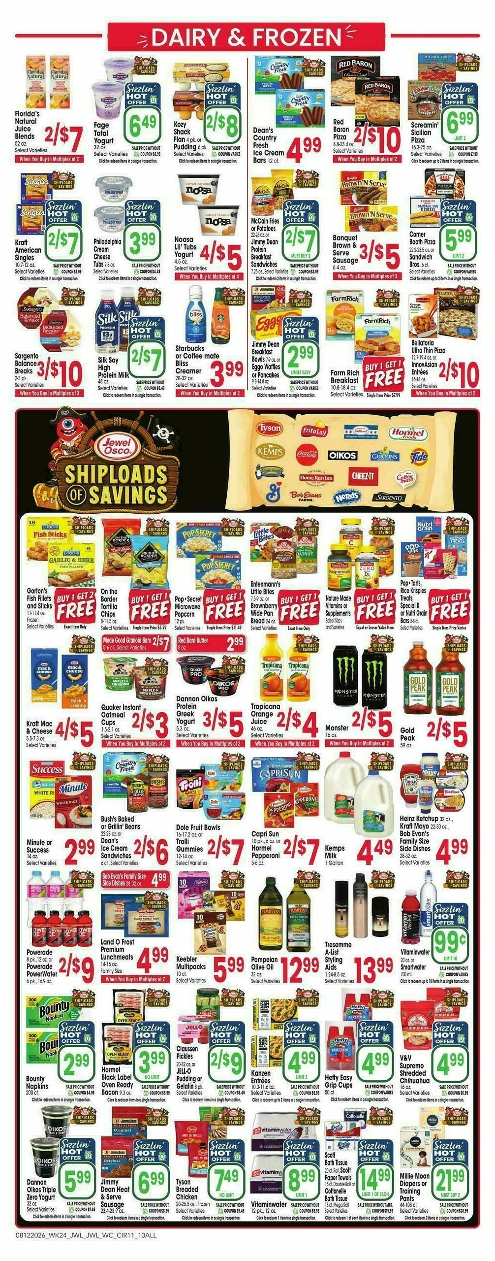 Jewel Osco Weekly Ad from August 12