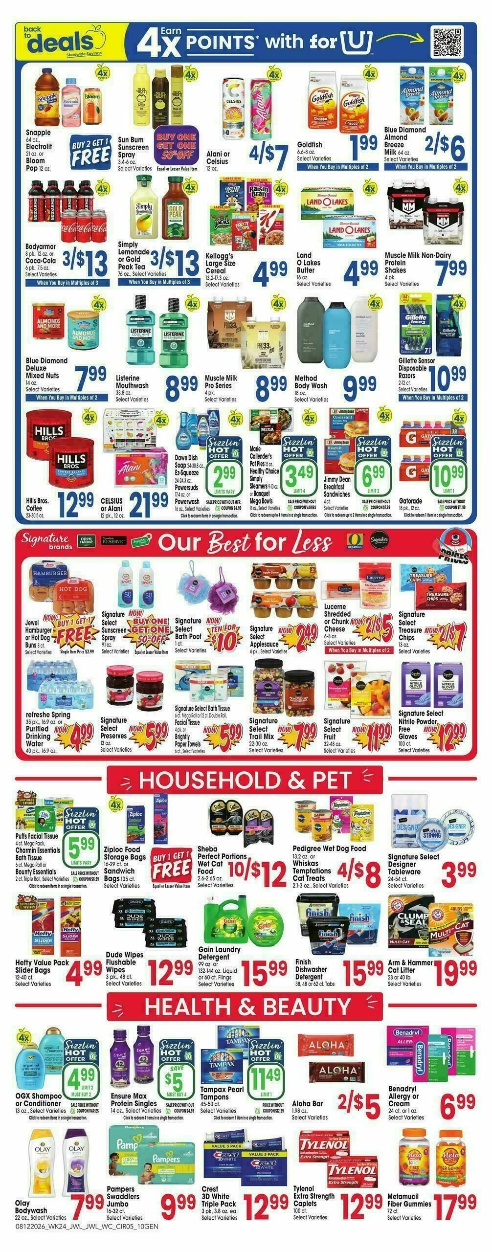 Jewel Osco Weekly Ad from August 12