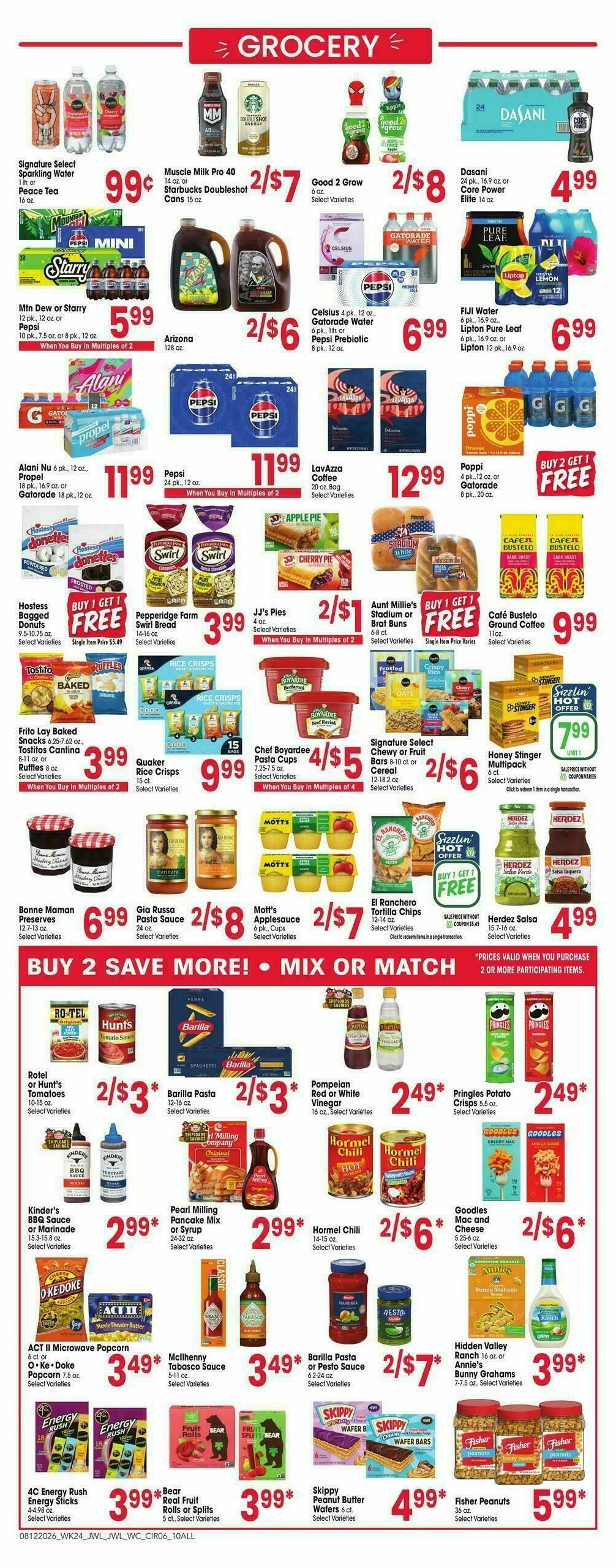 Jewel Osco Weekly Ad from August 12