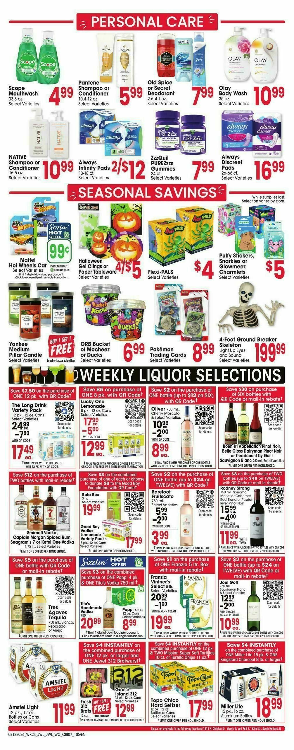 Jewel Osco Weekly Ad from August 12