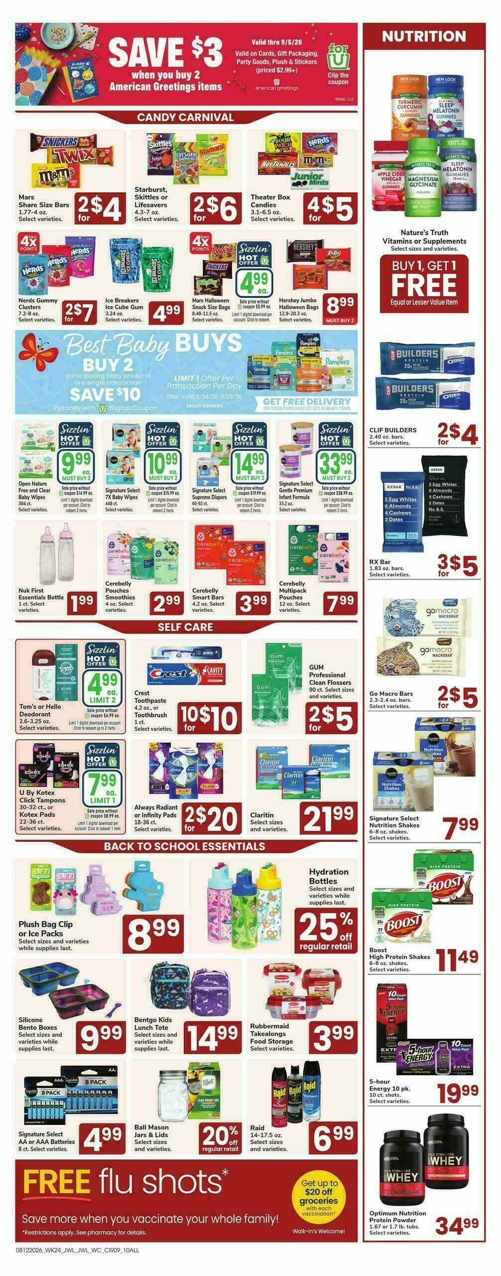 Jewel Osco Weekly Ad from August 12