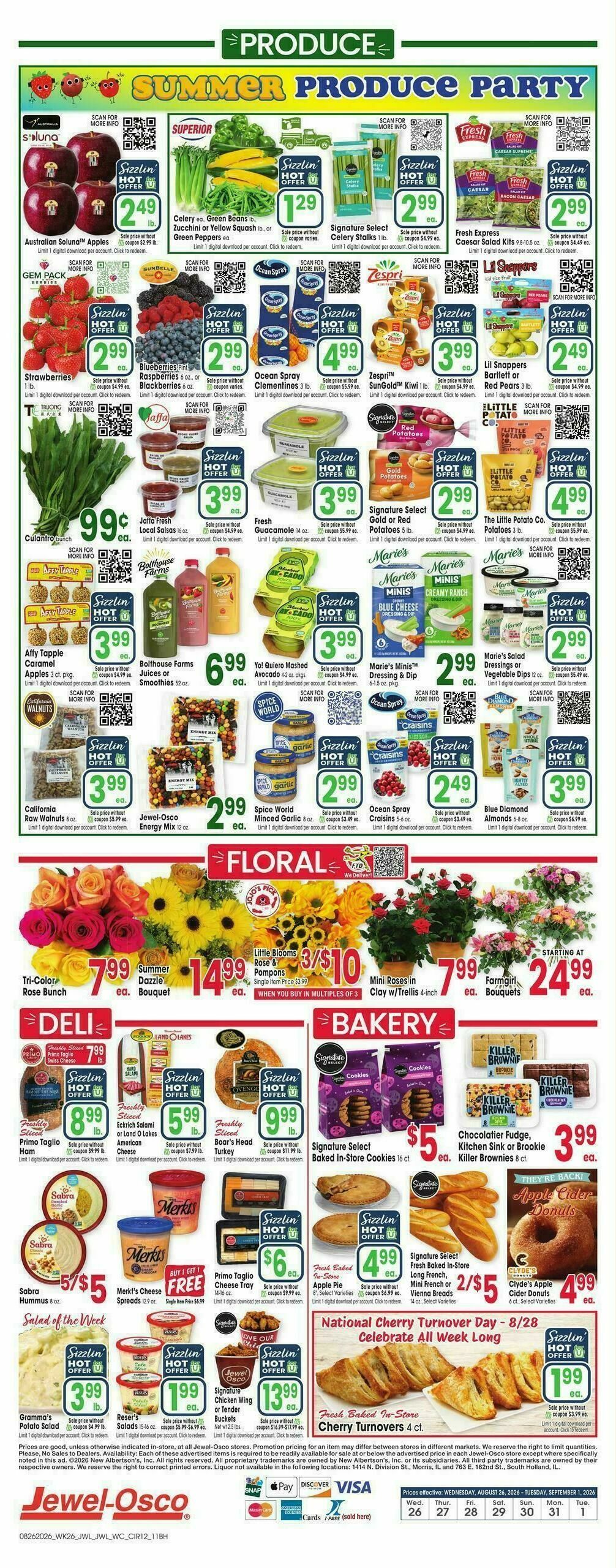 Jewel Osco Weekly Ad from August 26