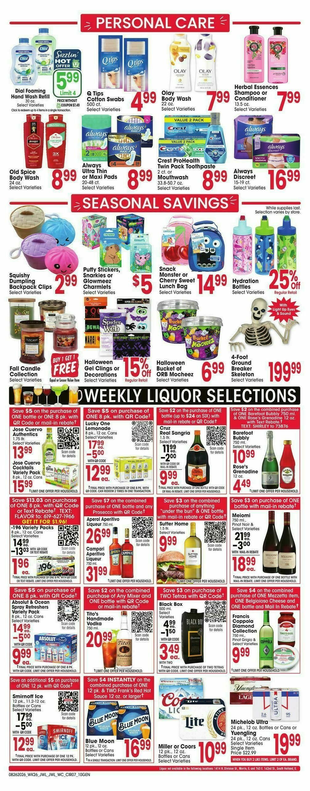 Jewel Osco Weekly Ad from August 26