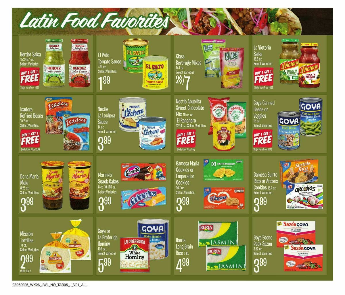 Jewel Osco Organics Guide Weekly Ad from August 26