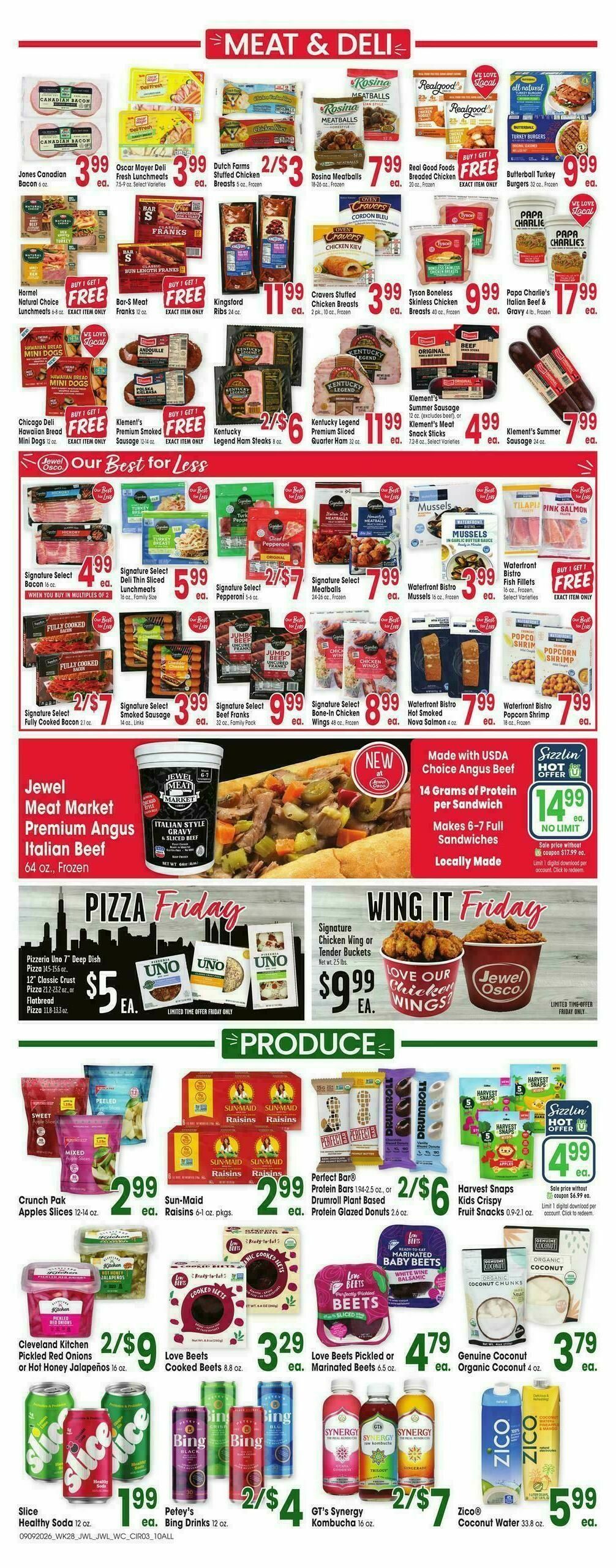 Jewel Osco Weekly Ad from September 9