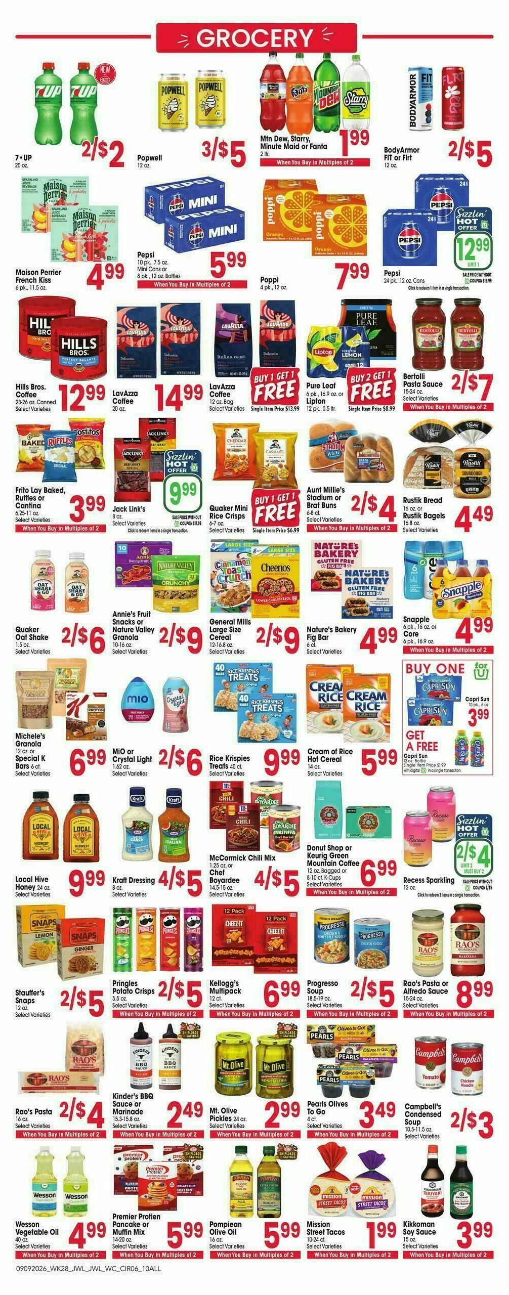 Jewel Osco Weekly Ad from September 9