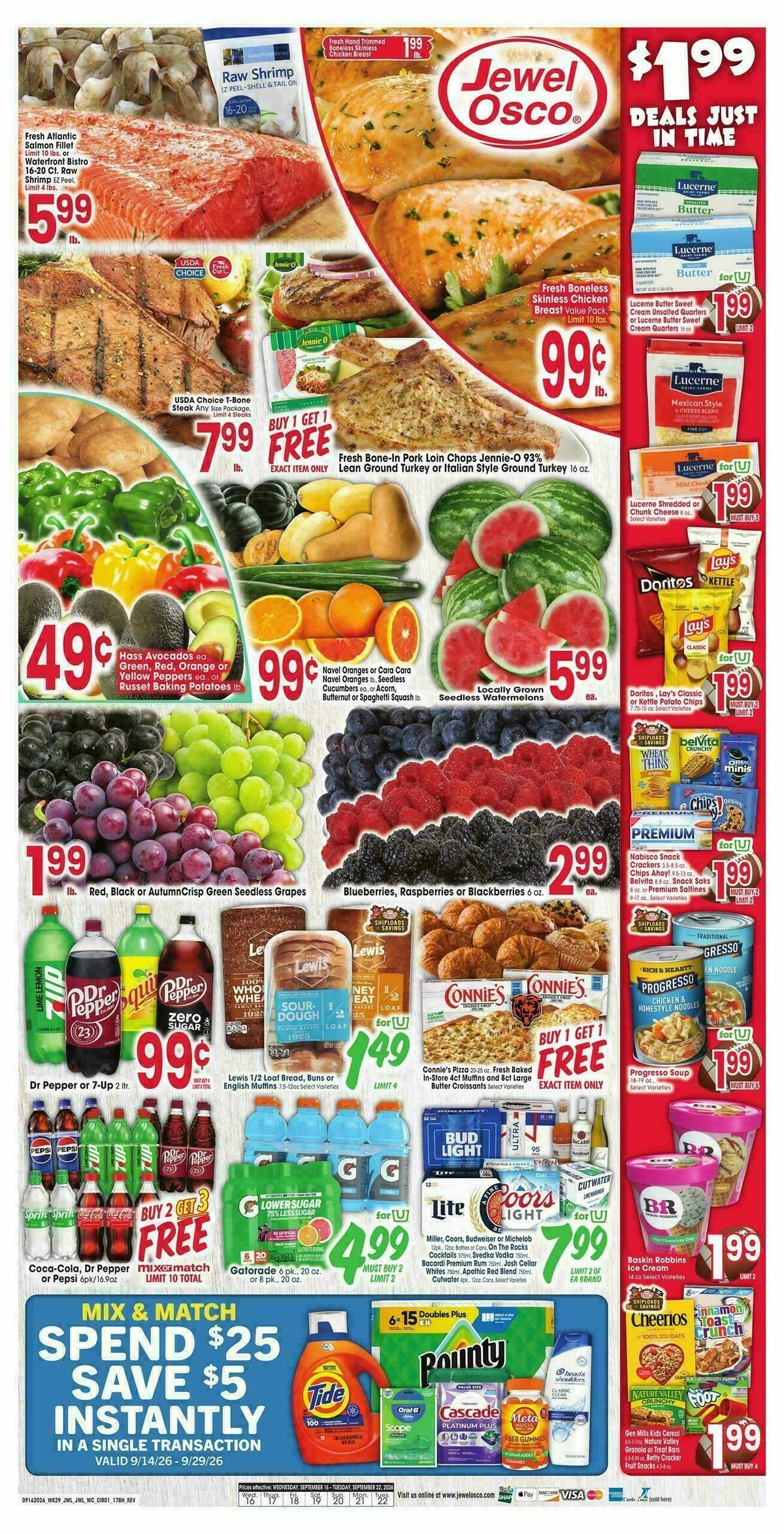 Jewel Osco Weekly Ad from September 16