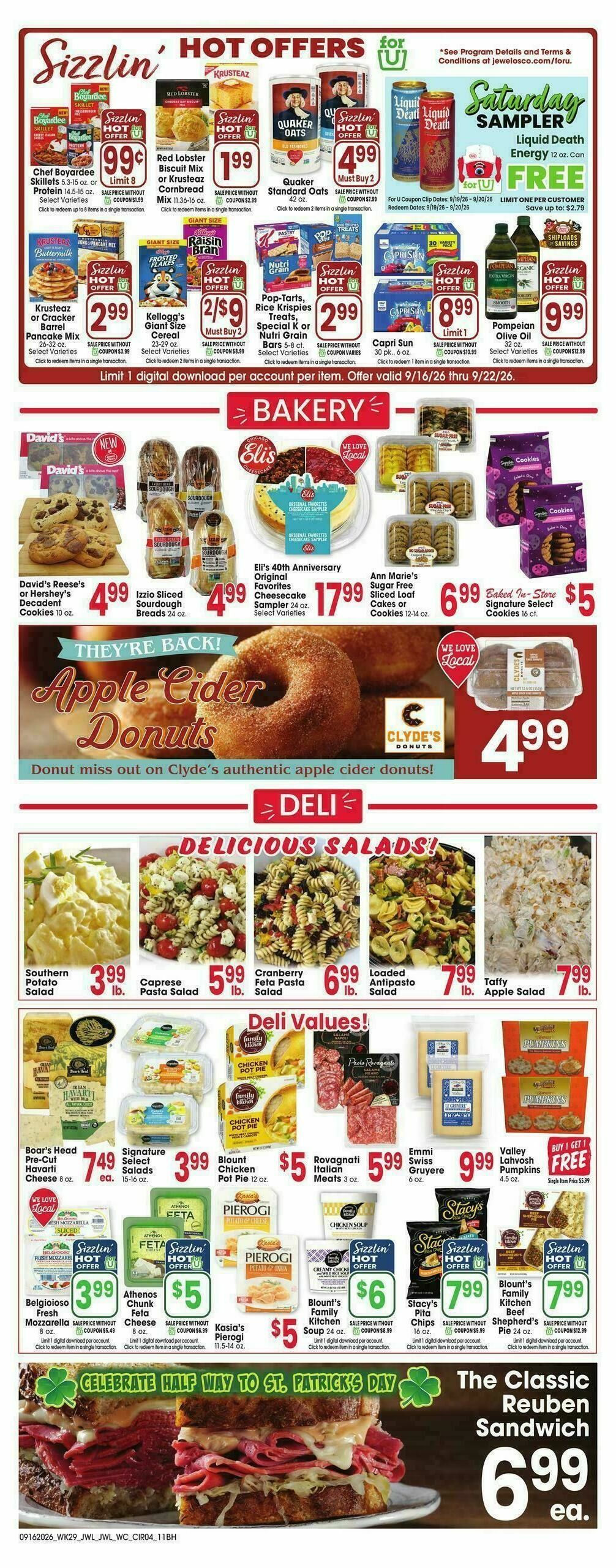 Jewel Osco Weekly Ad from September 16