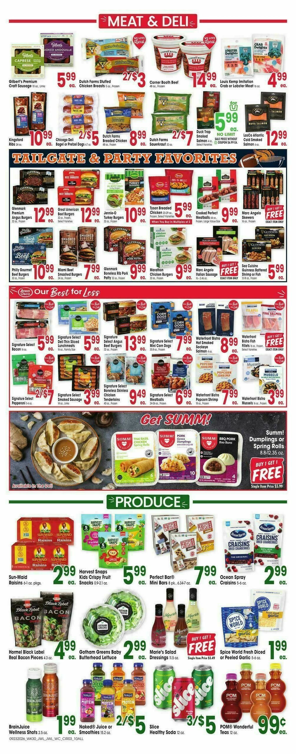 Jewel Osco Weekly Ad from September 23