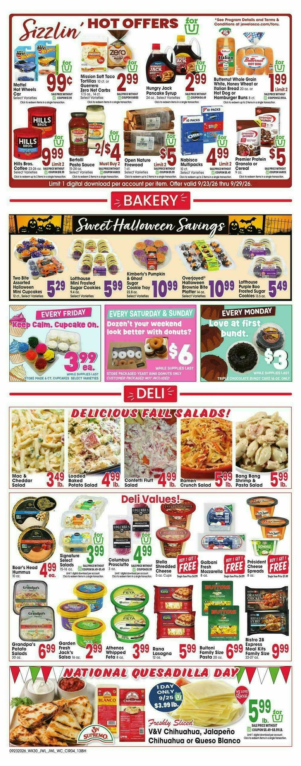Jewel Osco Weekly Ad from September 23