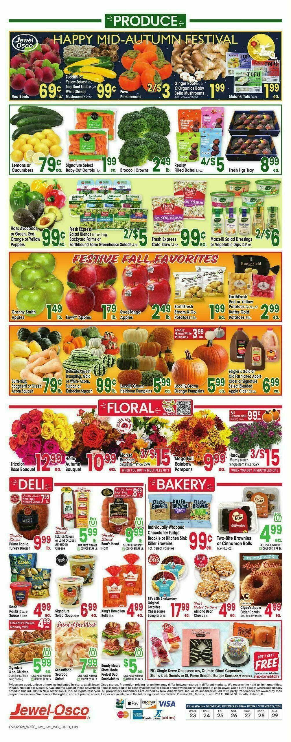 Jewel Osco Weekly Ad from September 23