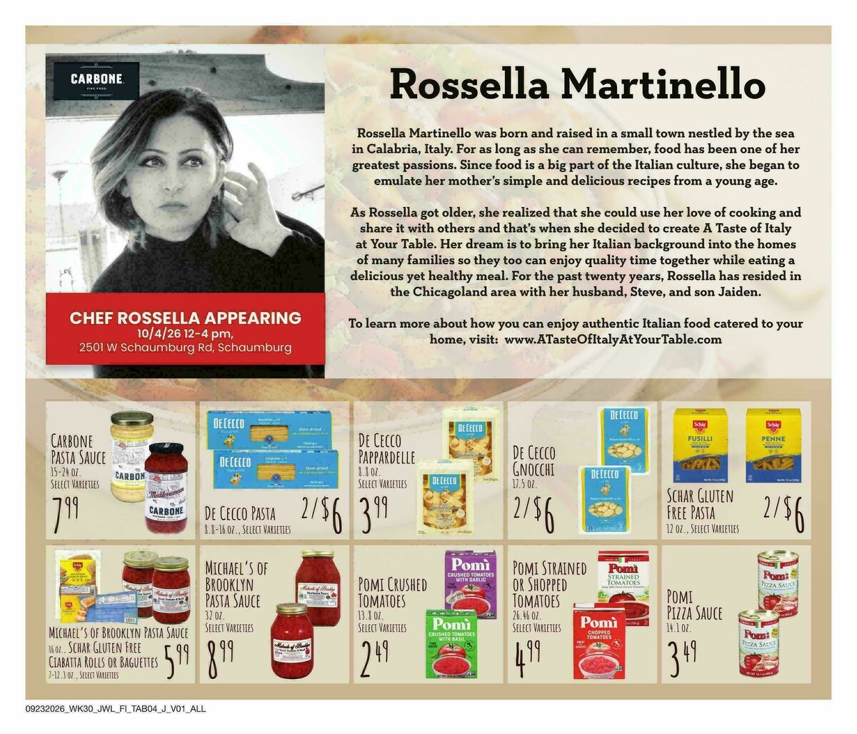 Jewel Osco Specialty Publication Weekly Ad from September 23