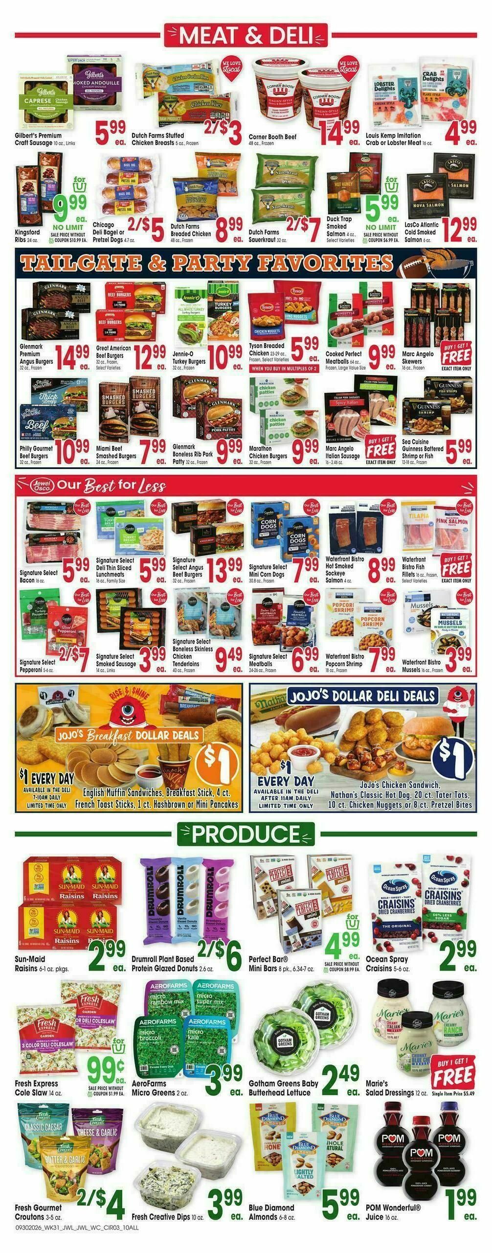 Jewel Osco Weekly Ad from September 30