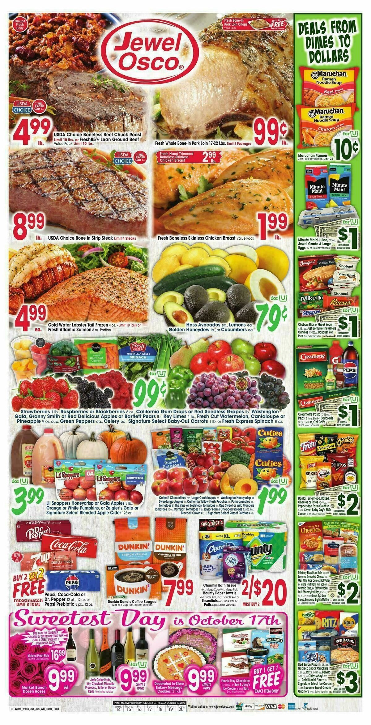 Jewel Osco Weekly Ad from October 14
