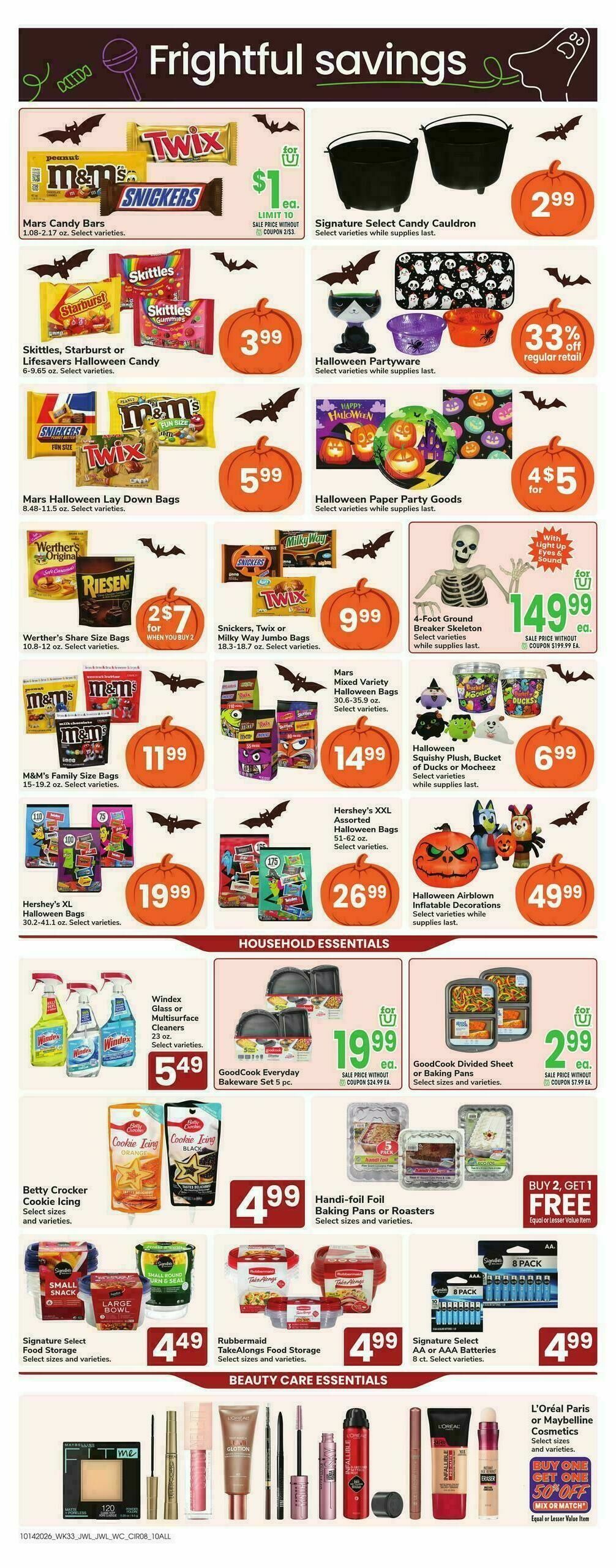 Jewel Osco Weekly Ad from October 14