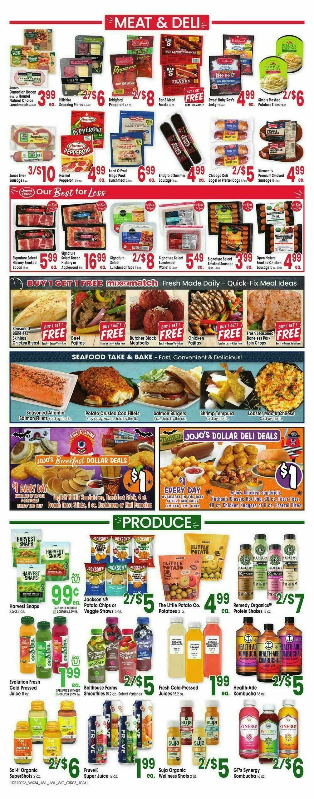 Jewel Osco Weekly Ad from October 21