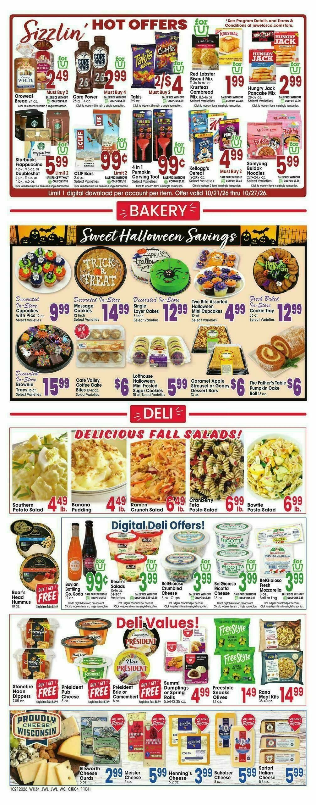 Jewel Osco Weekly Ad from October 21