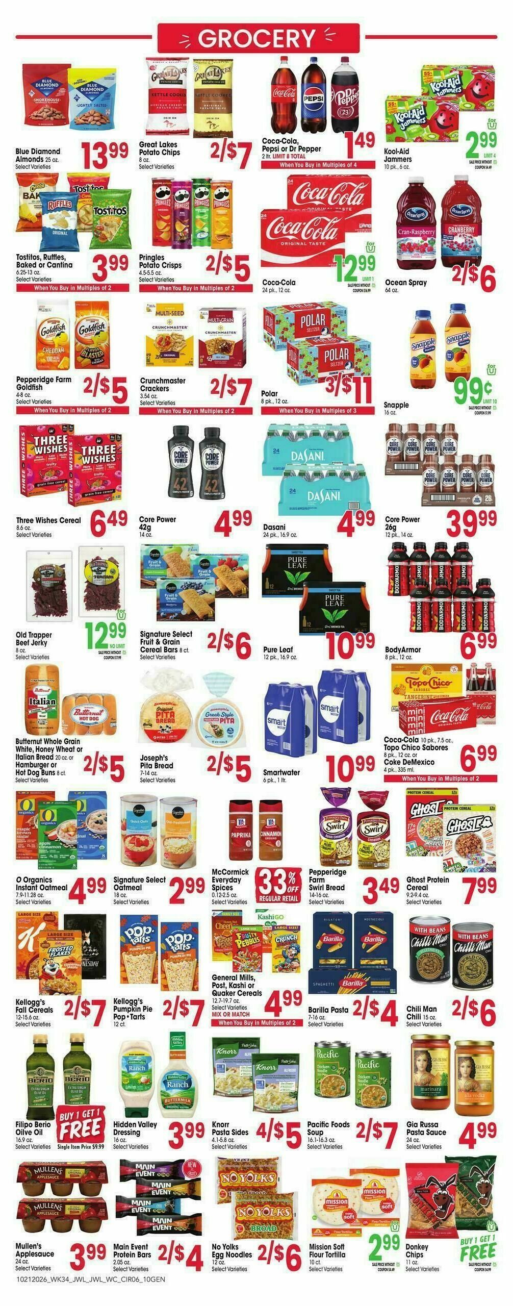 Jewel Osco Weekly Ad from October 21