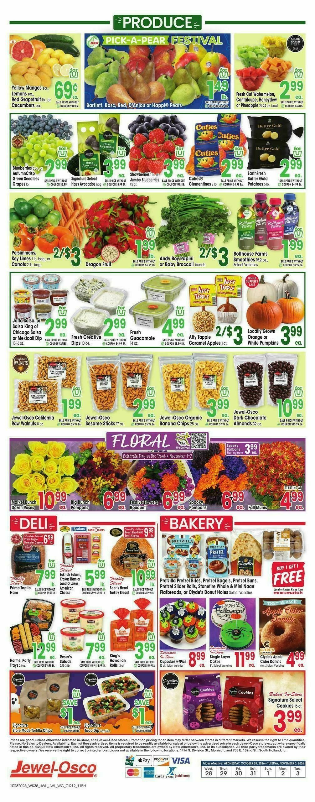 Jewel Osco Weekly Ad from October 28