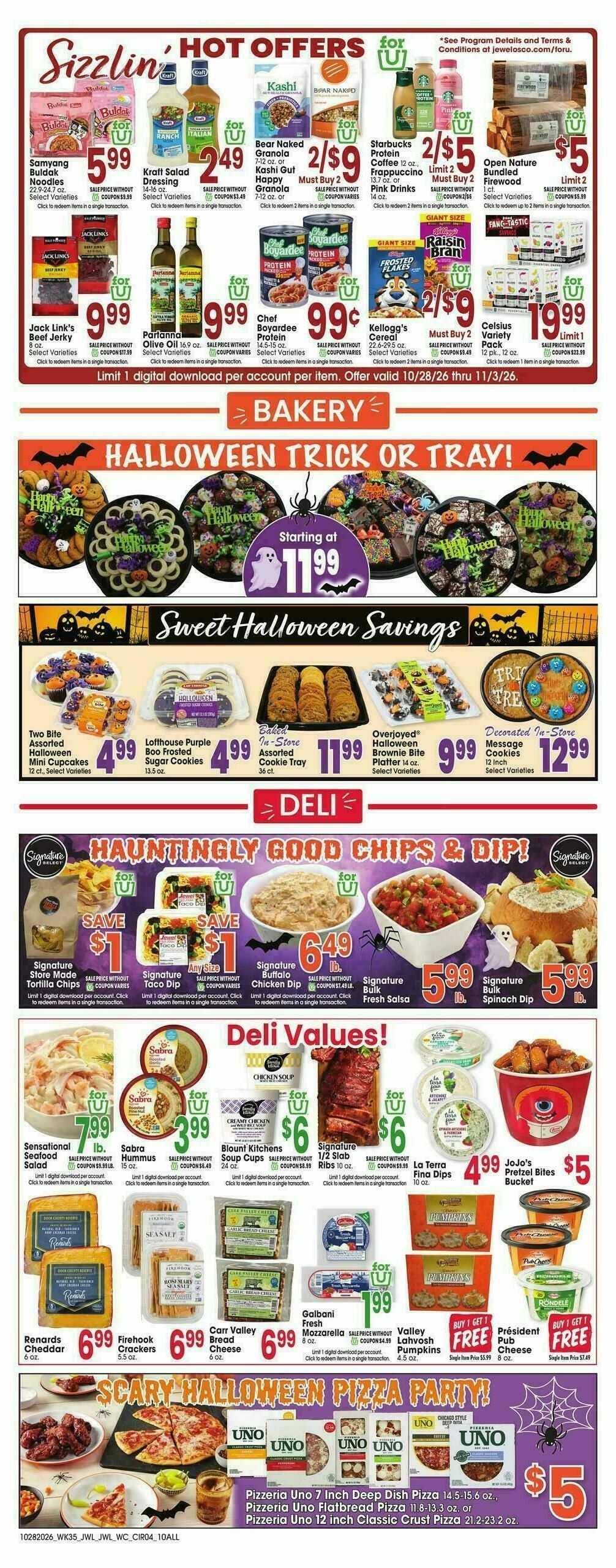 Jewel Osco Weekly Ad from October 28