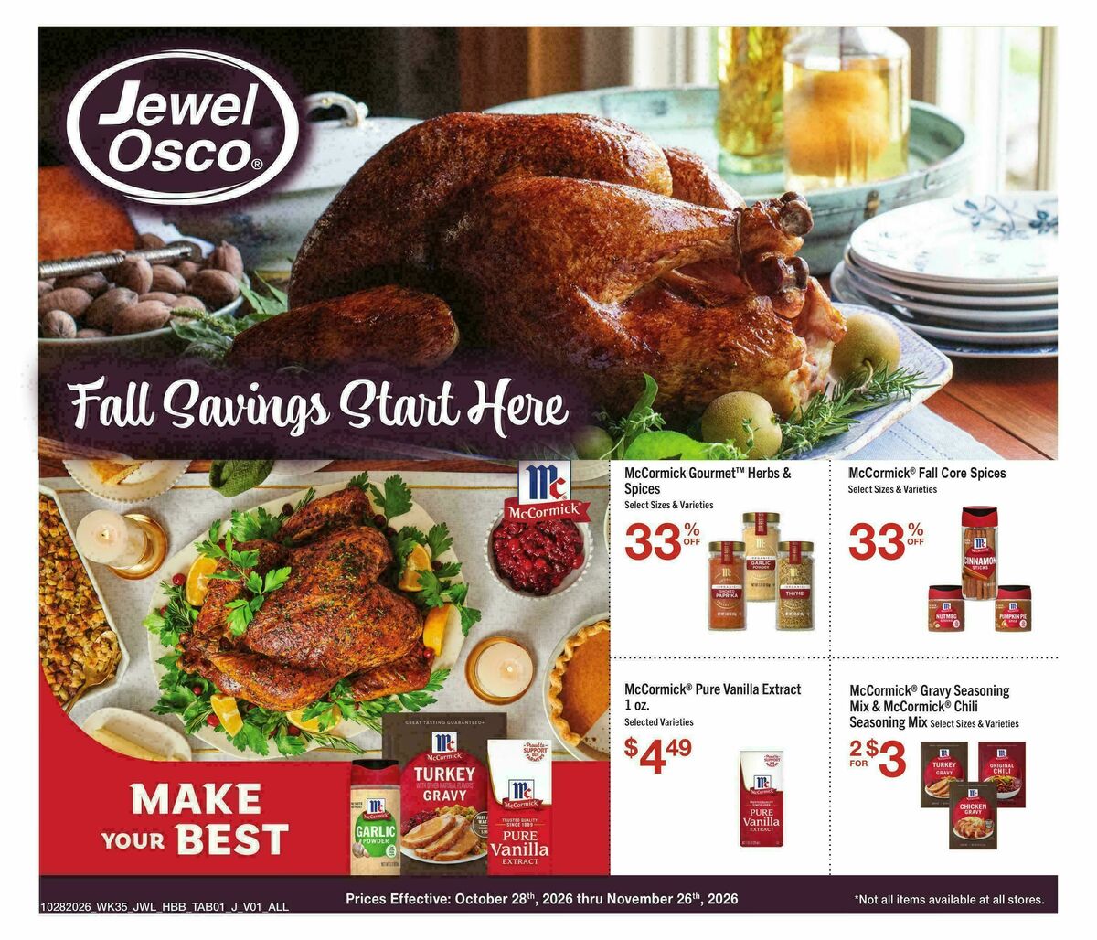 Jewel Osco Specialty Publication Weekly Ad from October 28