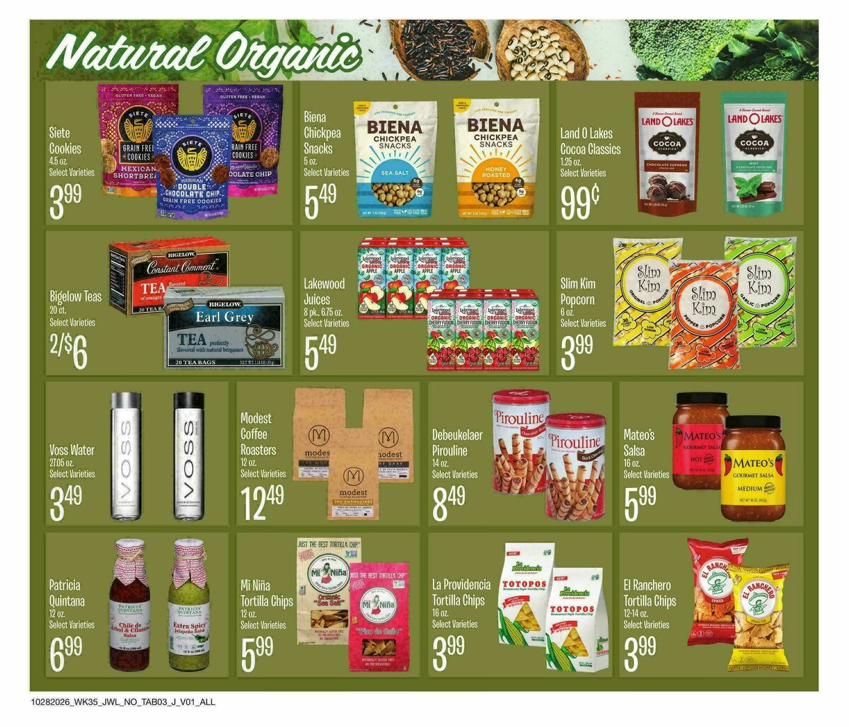 Jewel Osco Organics Guide Weekly Ad from October 28