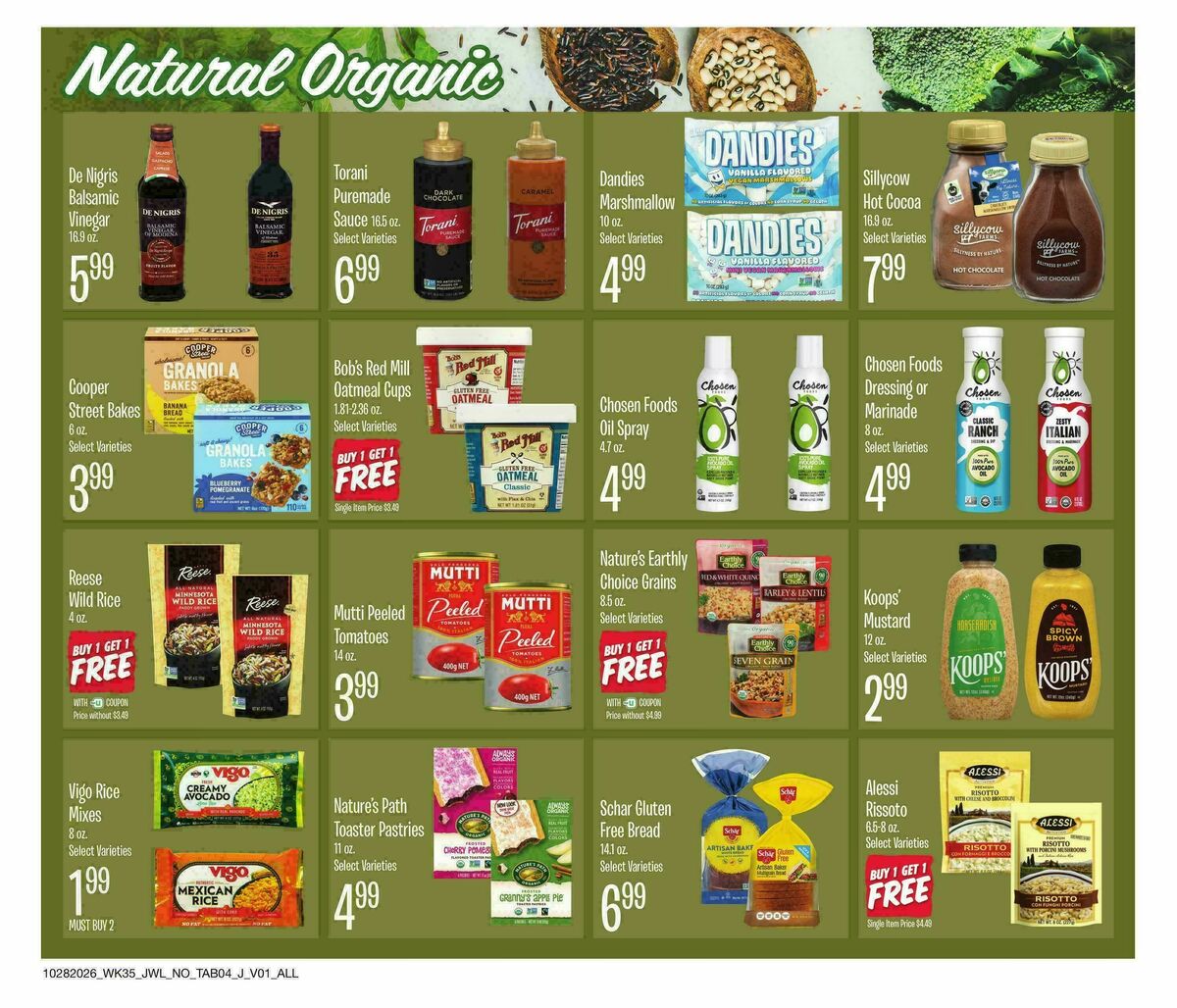 Jewel Osco Organics Guide Weekly Ad from October 28