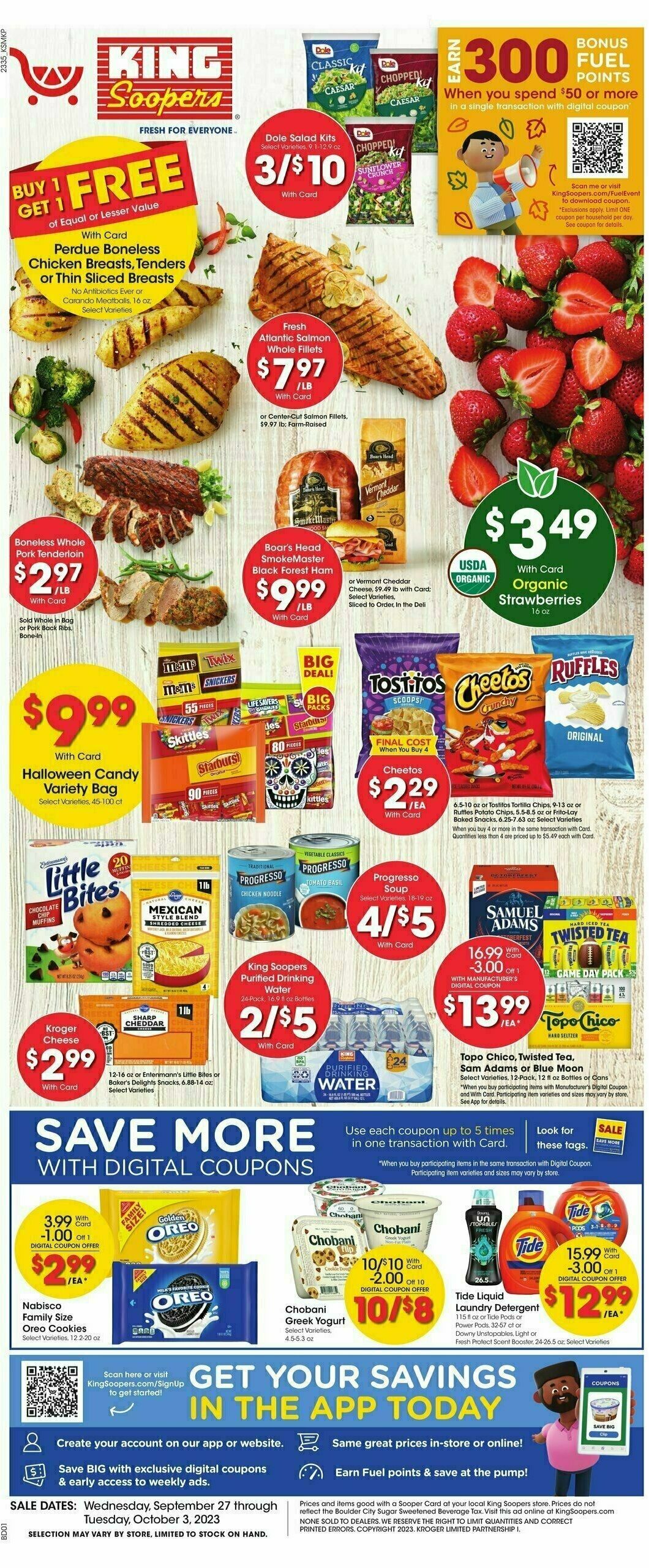 King Soopers Weekly Ad from September 27