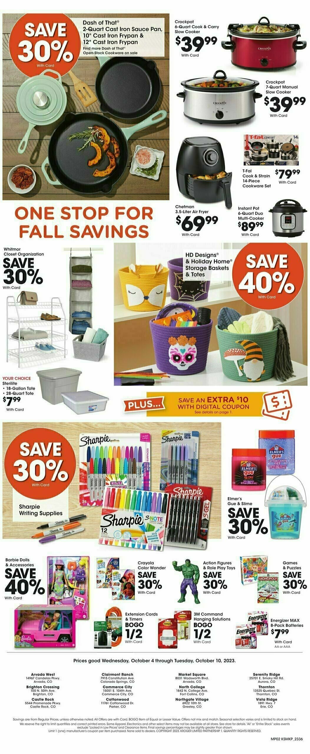 King Soopers Weekly Ad from October 4