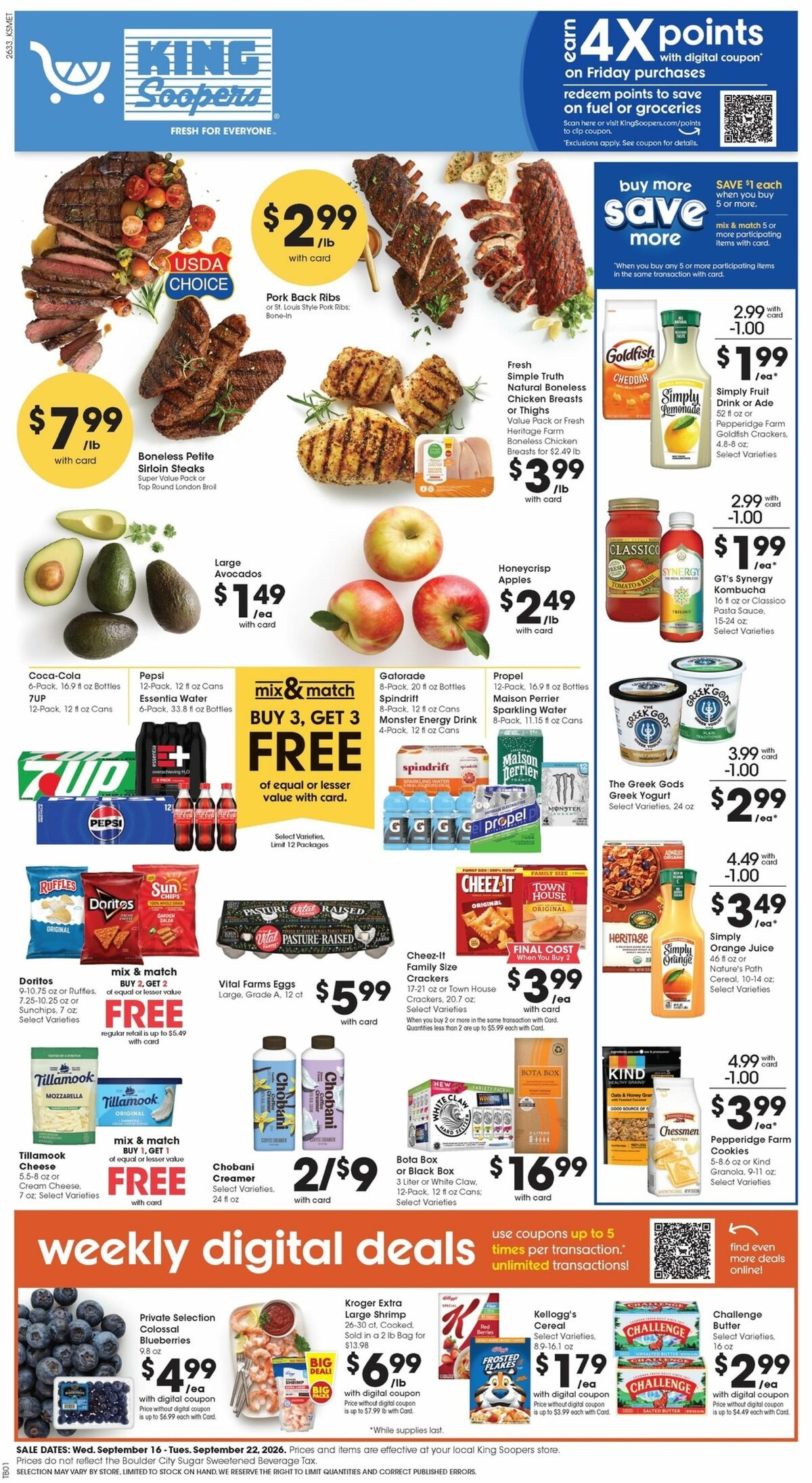 King Soopers Weekly Ad from September 16