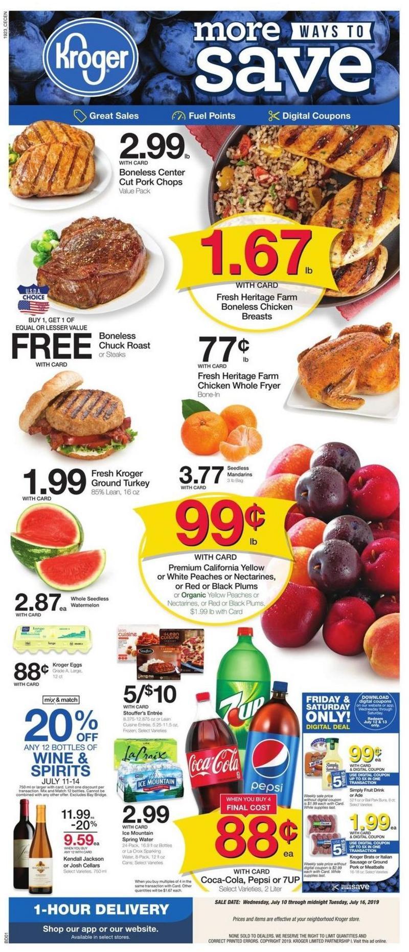 Kroger Weekly Ad from July 10