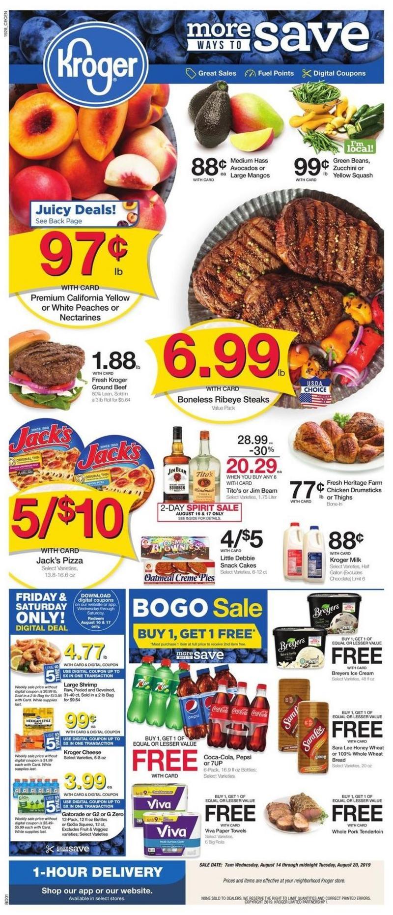 Kroger Weekly Ad from August 14