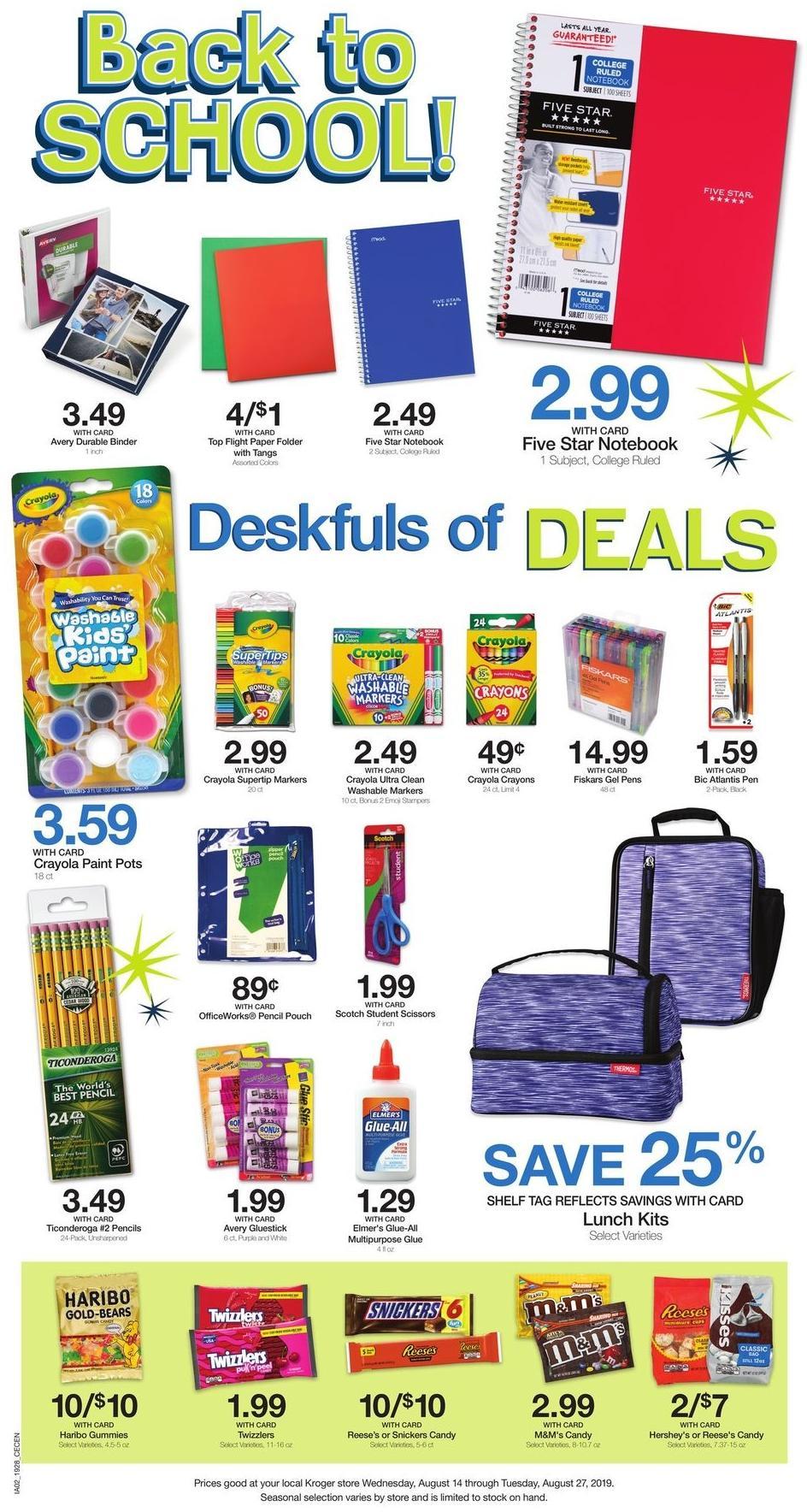 Kroger Weekly Ad from August 14