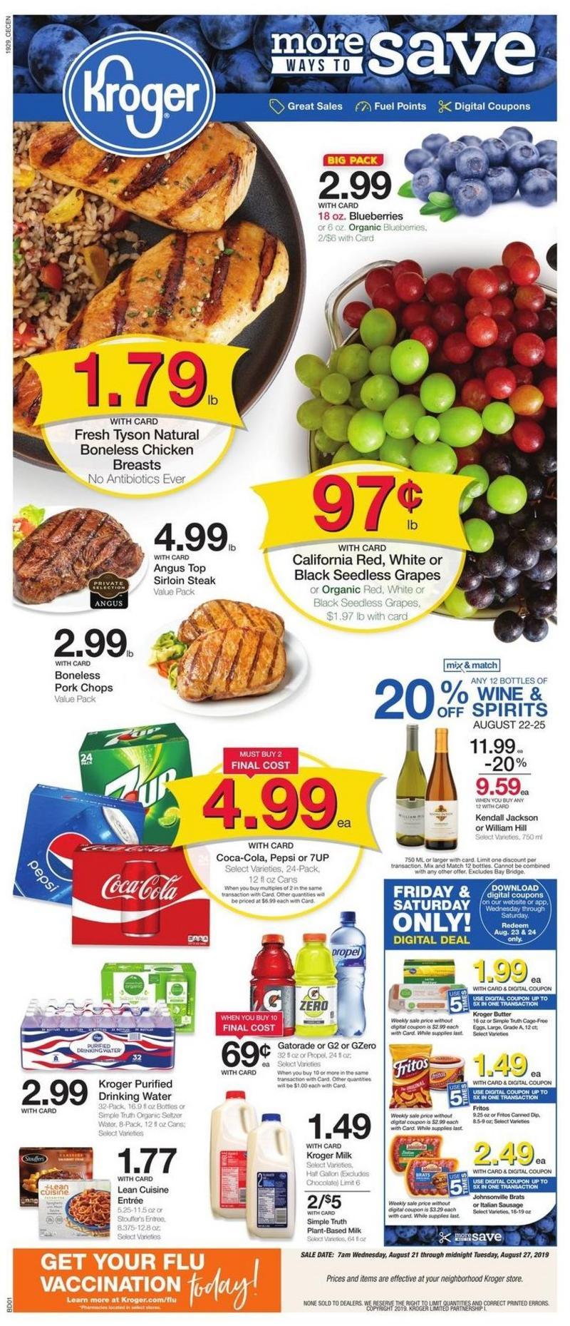 Kroger Weekly Ad from August 21