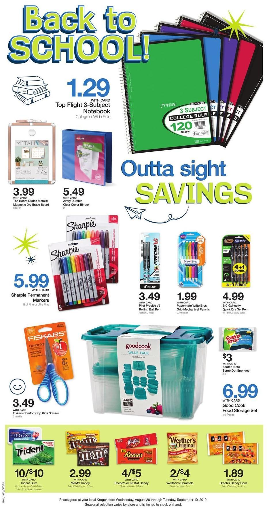 Kroger Weekly Ad from August 28