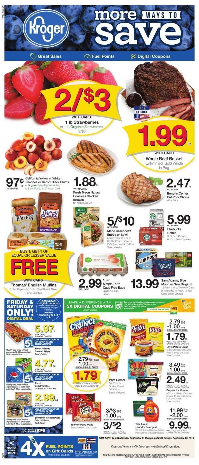 Kroger Weekly Ad from September 11