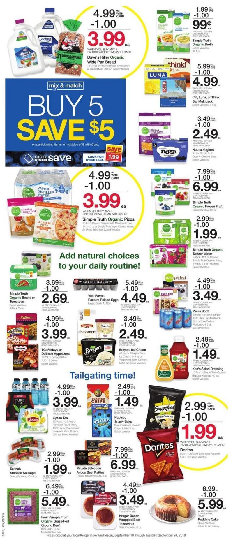 Kroger Weekly Ad from September 18