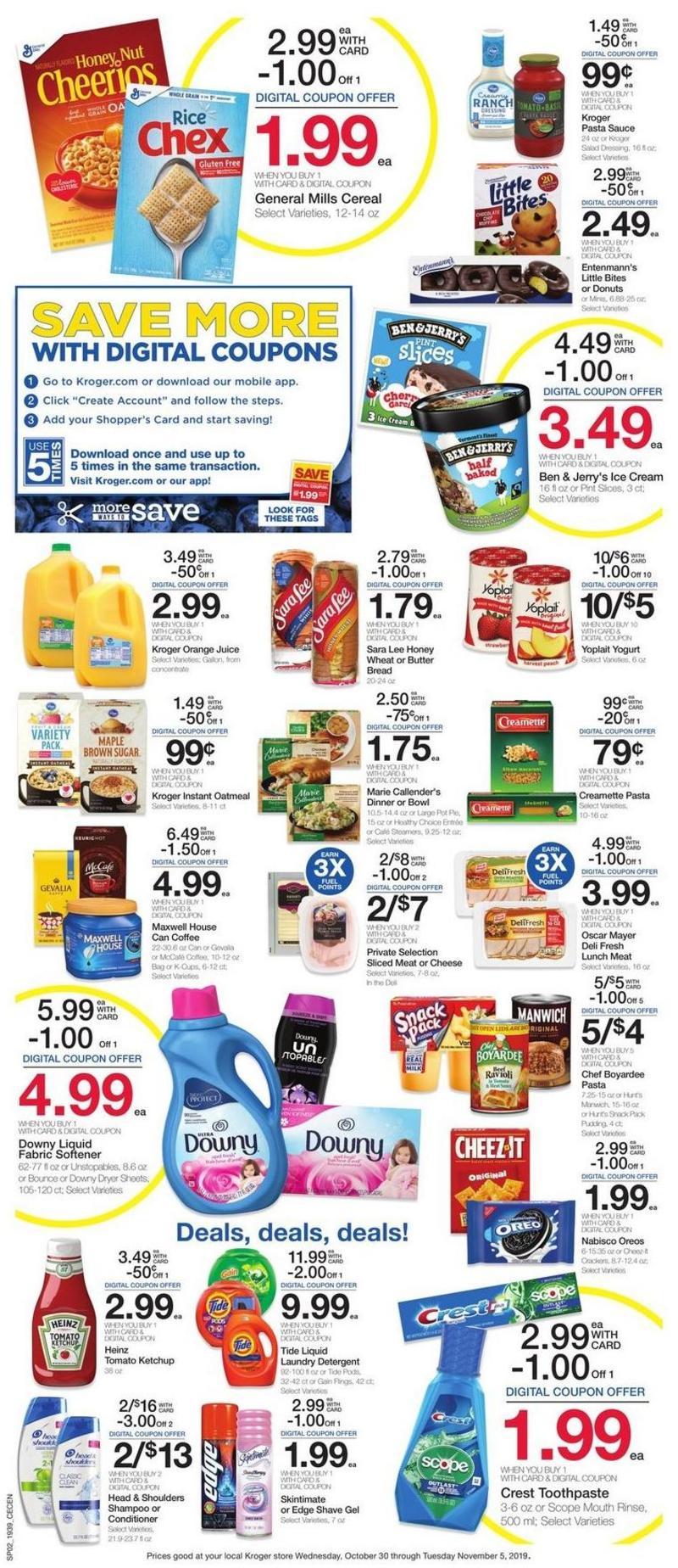 Kroger Weekly Ad from October 30