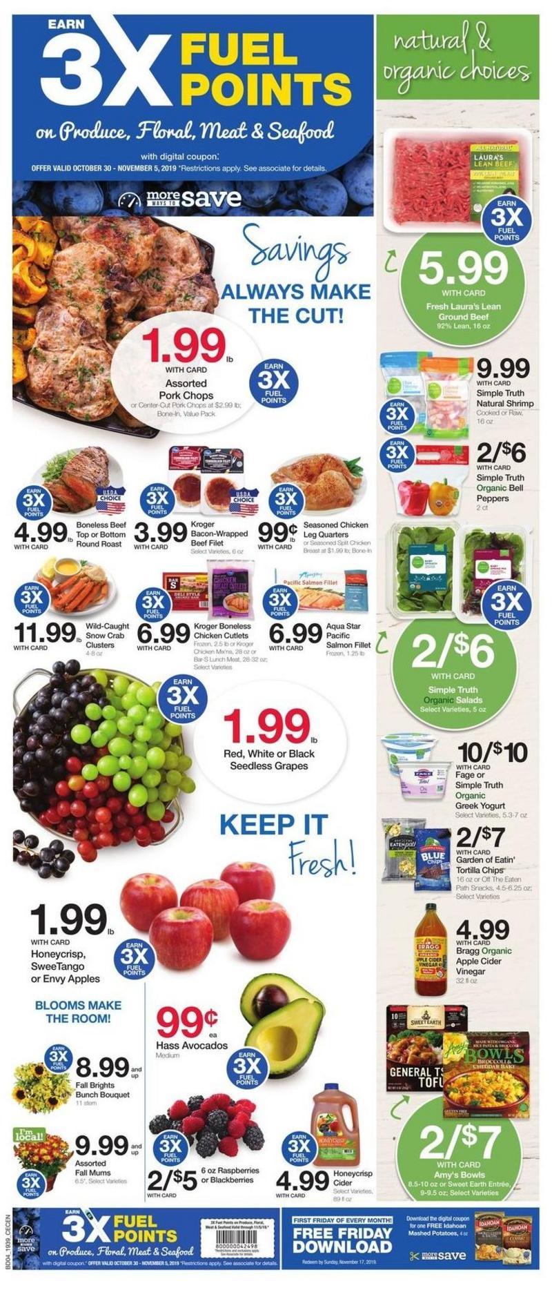 Kroger Weekly Ad from October 30
