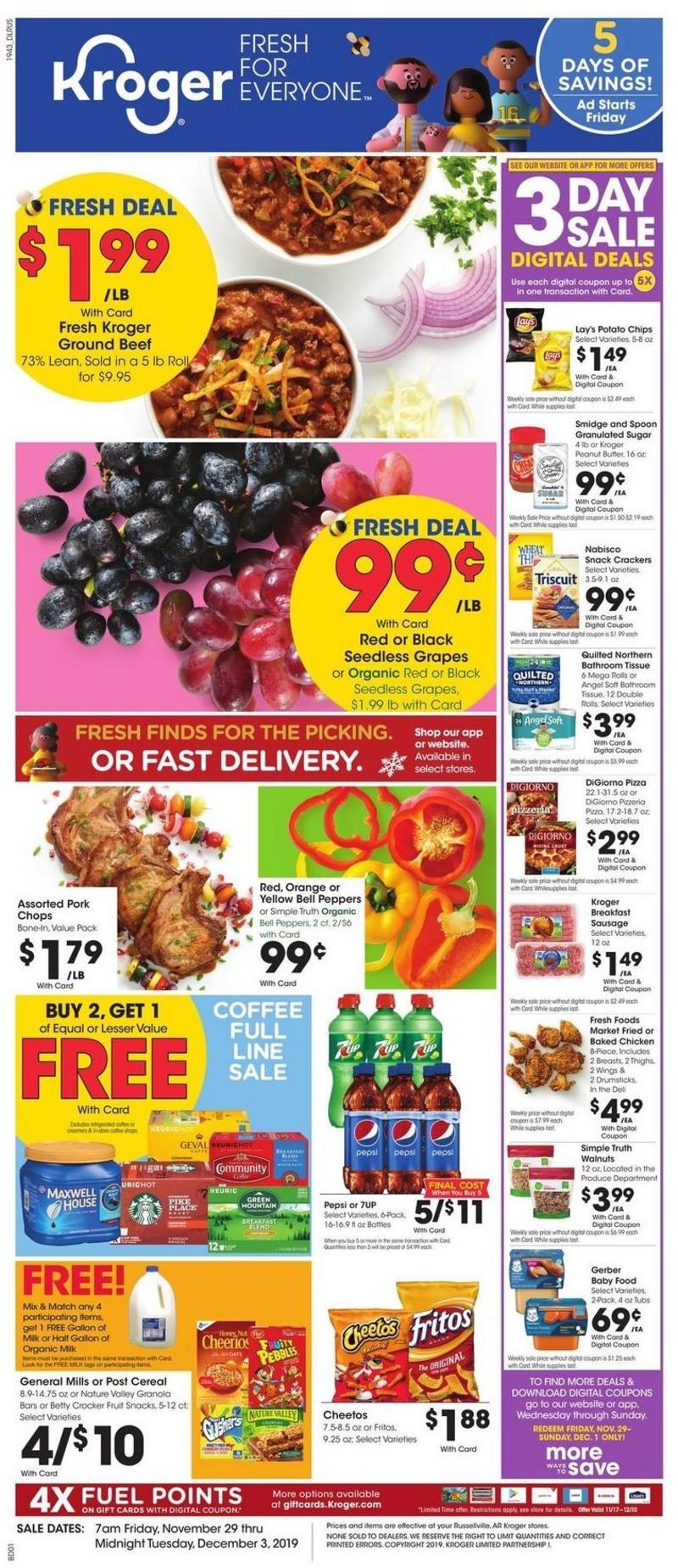Kroger Weekly Ad from November 29