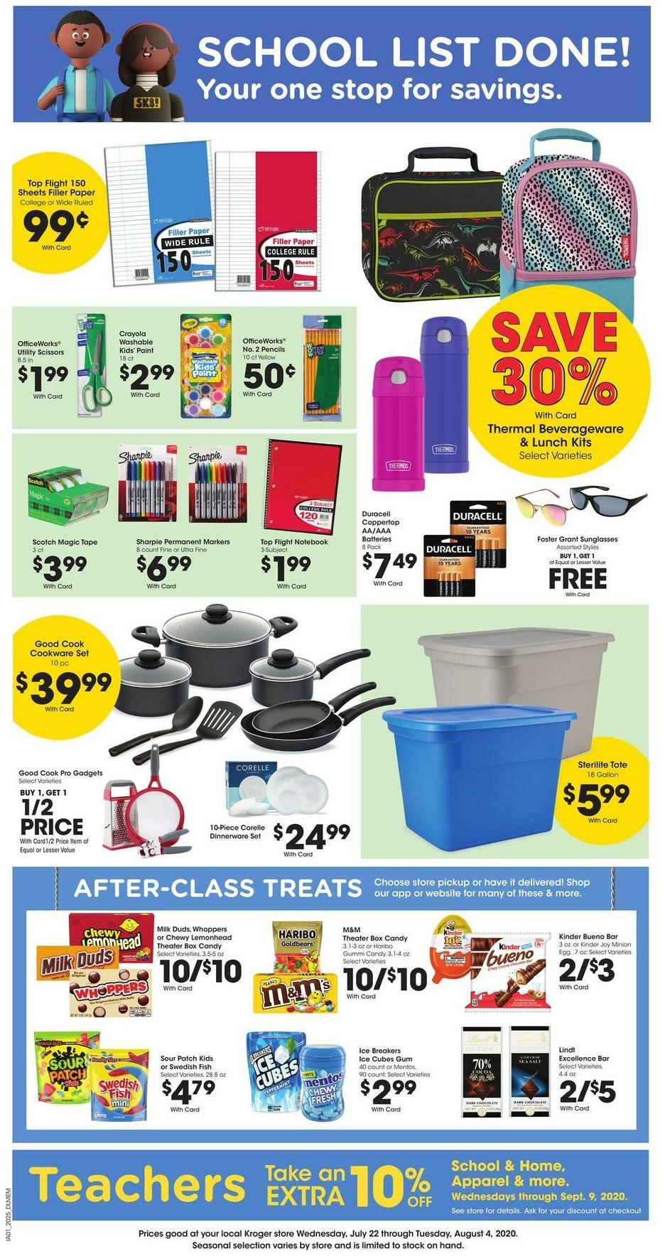 Kroger Weekly Ad from July 29
