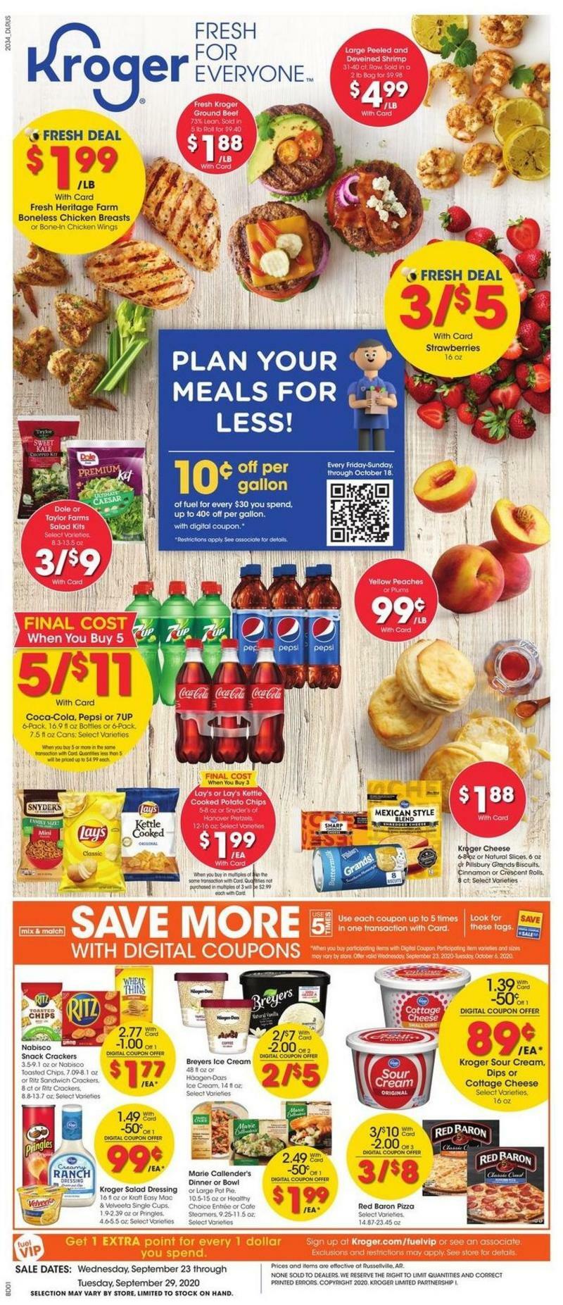 Kroger Weekly Ad from September 23