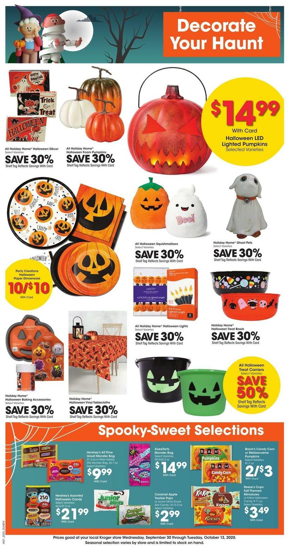 Kroger Weekly Ad from September 30