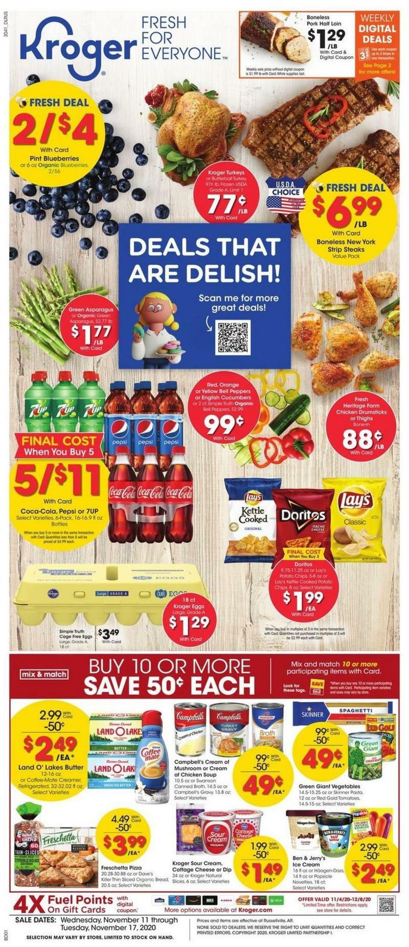Kroger Weekly Ad from November 11