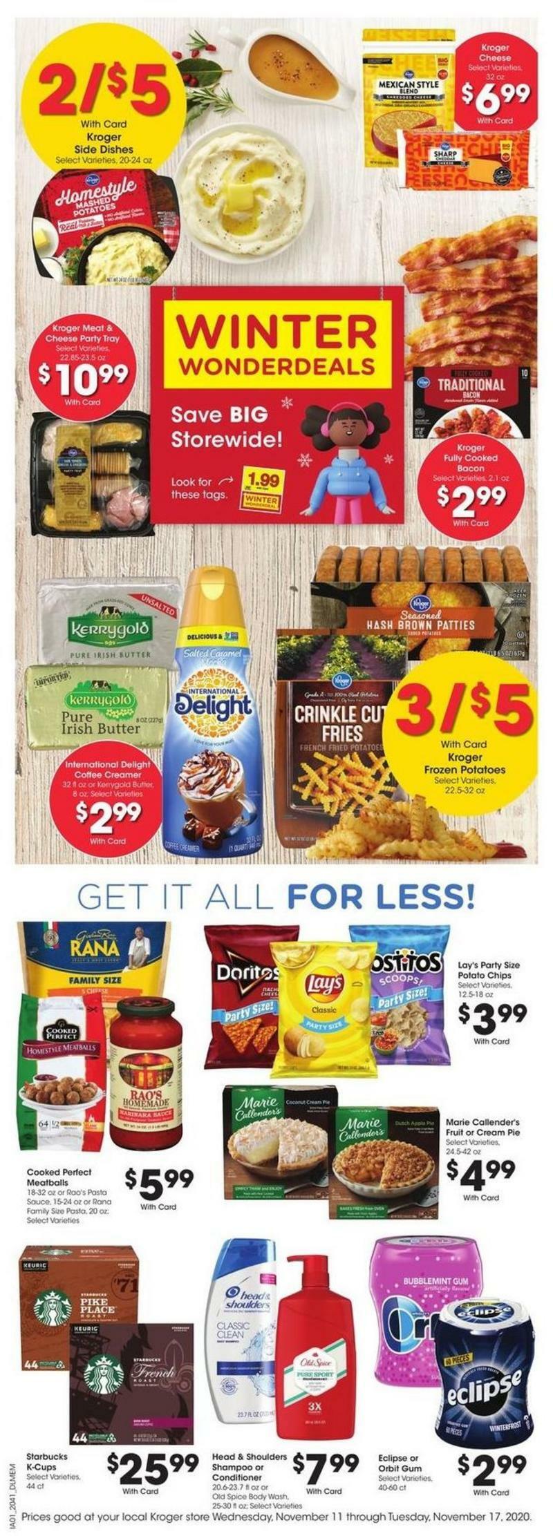 Kroger Weekly Ad from November 11