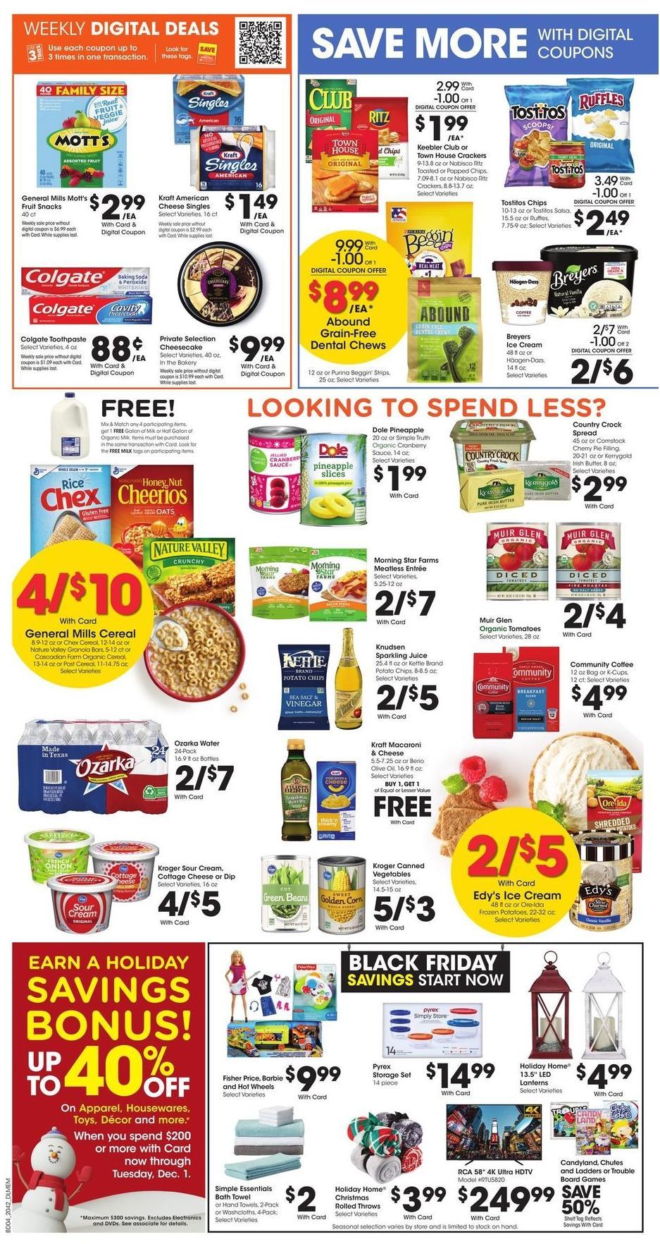 Kroger Weekly Ad from November 18