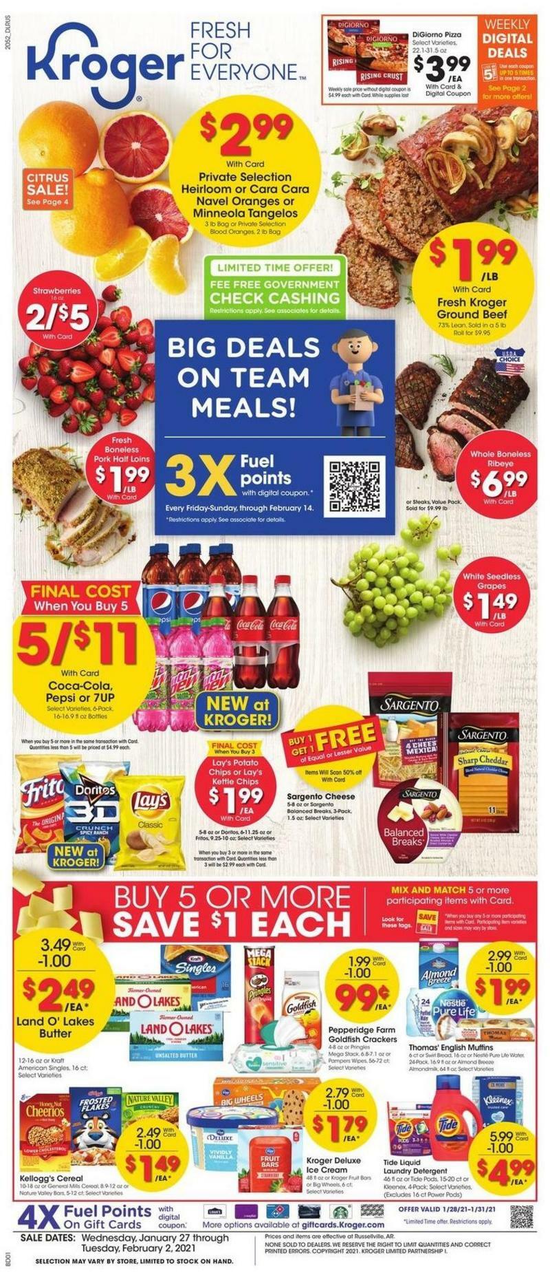Kroger Weekly Ad from January 27
