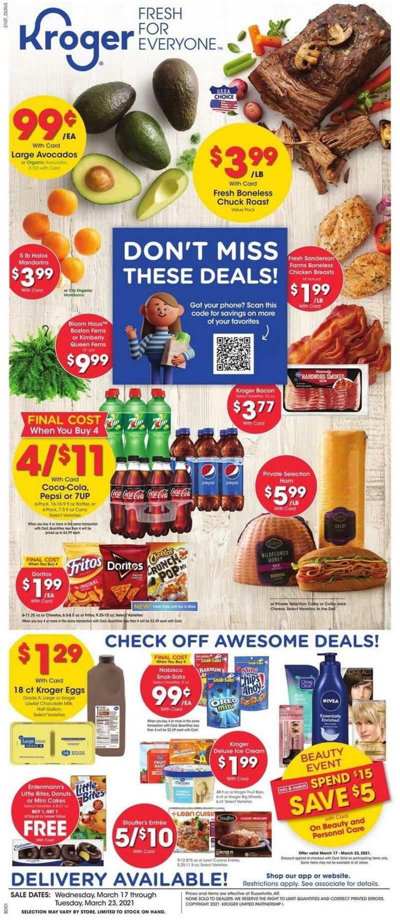 Kroger Weekly Ad from March 17