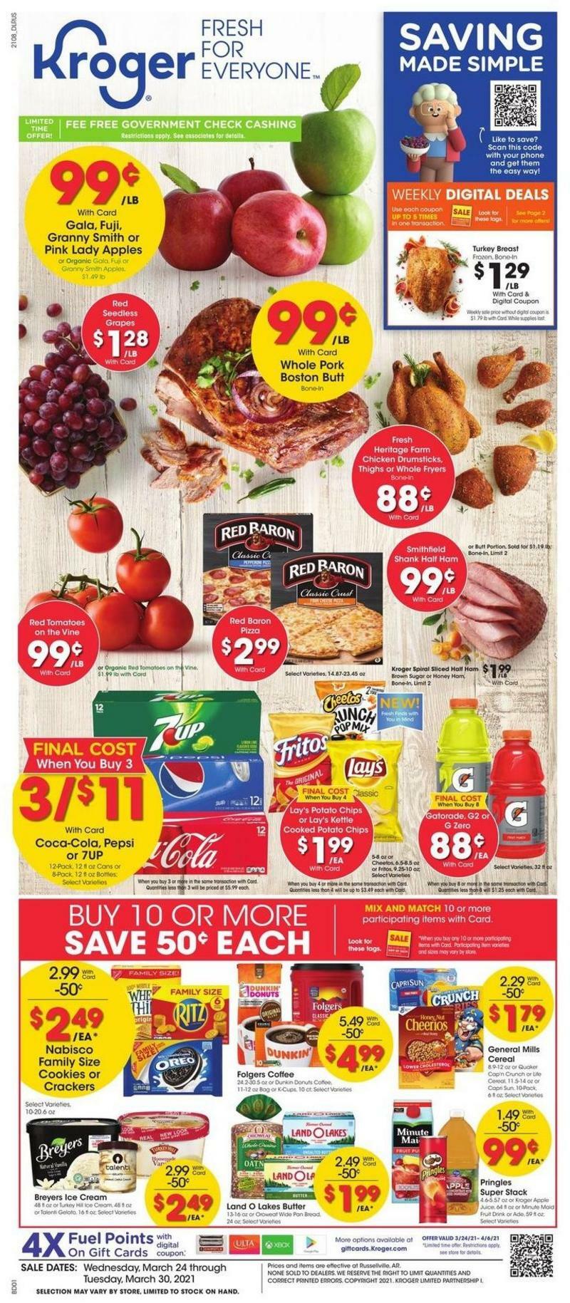 Kroger Weekly Ad from March 24